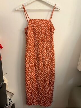 Zara | Dresses | Zara Orange Maxi Dress With Slit | Poshmark Zara | Dresses | Zara Orange Maxi Dress With Slit | Poshmark